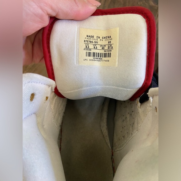 Jordan Red and White High-Top Sneakers - Picture 6 of 11